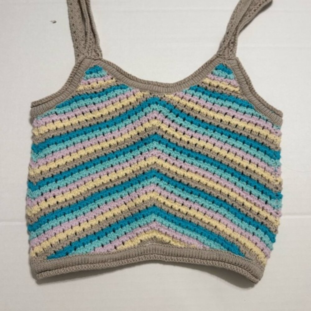 Full Tilt Multicolor Crochet Tank Top